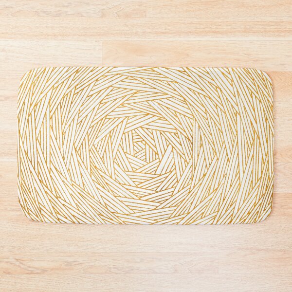 Item preview, Round Geometry - Gold on White designed and sold by Silbek.
