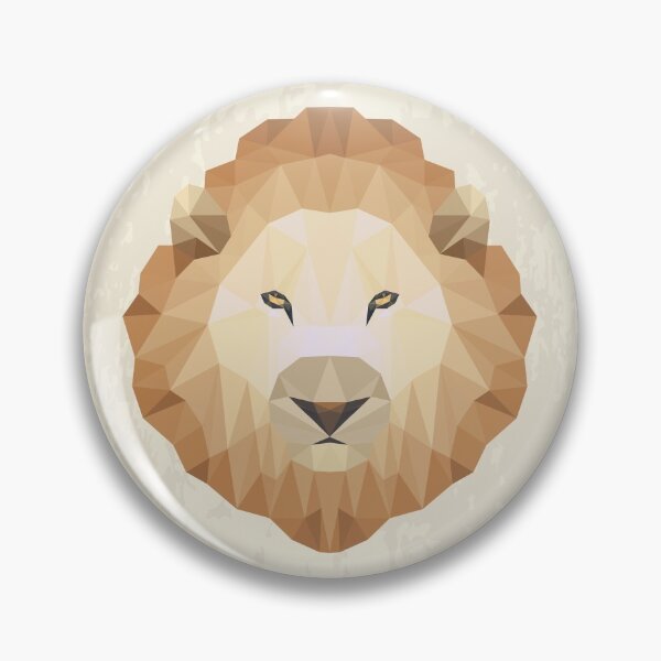 Item preview, Geometric lion profile (light) designed and sold by frangipaniarts.