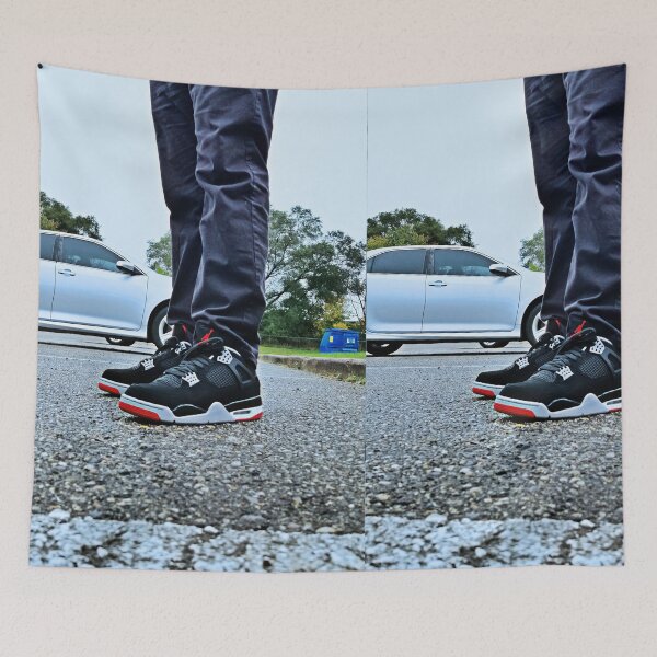 Item preview, AJ 4 Bred Sneaks Portrait on Feet designed and sold by RCPphotography.