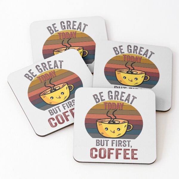 Item preview, Be awesome But First Coffee, Funny Retro vintage Coffee quote Love Gifts For Christmas And Wintertime designed and sold by Steve  Morley.