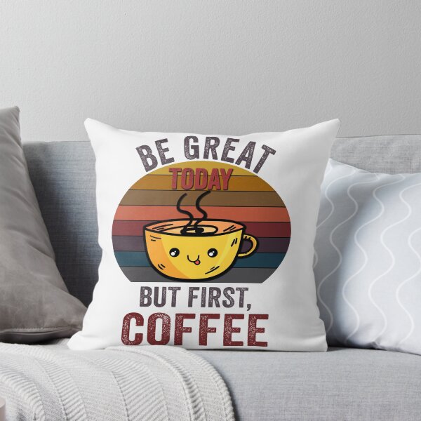 Item preview, Be awesome But First Coffee, Funny Retro vintage Coffee quote Love Gifts For Christmas And Wintertime designed and sold by Steve  Morley.