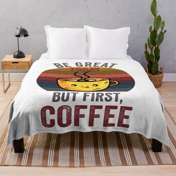 Item preview, Be awesome But First Coffee, Funny Retro vintage Coffee quote Love Gifts For Christmas And Wintertime designed and sold by Steve Morley.