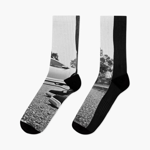 Item preview, AJ4 Bred Sneaks Portrait on Feet Black and White designed and sold by RCPphotography.