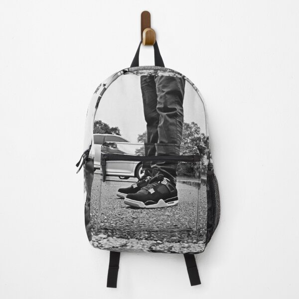 Item preview, AJ4 Bred Sneaks Portrait on Feet Black and White designed and sold by RCPphotography.