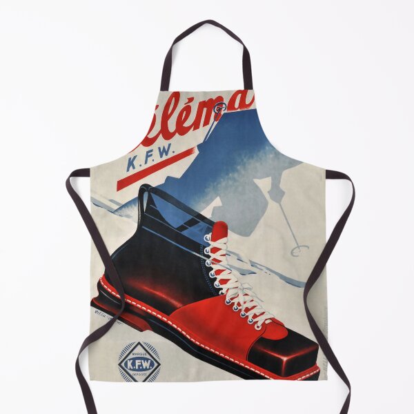 Aperçu de l'œuvre retro la chaussure de ski telemark chausse vintage reclame créée et vendue par CorasPosters.