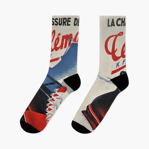 Artikelvorschau, retro la chaussure de ski telemark chausse vintage reclame entworfen und verkauft von CorasPosters.