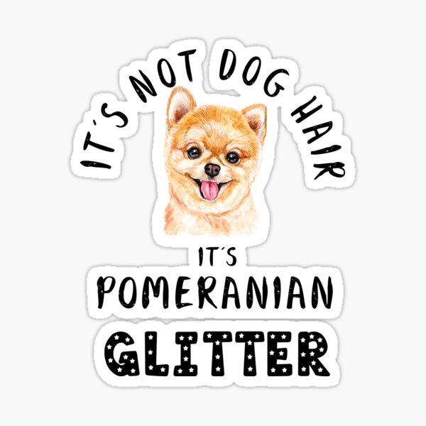 It's not dog hair it's POMERANIAN glitter funny dog quote