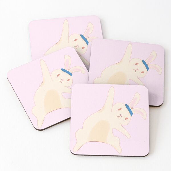 Item preview, Stretchy Yoga Bunny Rabbit  designed and sold by CoffeePandaArt.