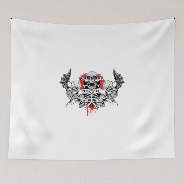 Item preview, Patrol of hell Gothic coat of arms with skull and angels designed and sold by teemix.
