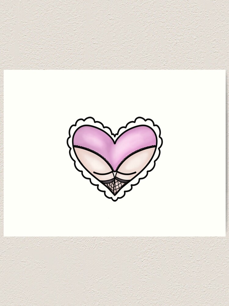 Pastel Goth Booty Heart Tattoo Art Print for Sale by lilgothgf  Redbubble