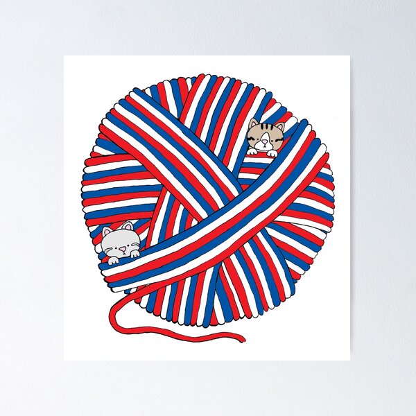 Item preview, Kitty and Hannah Yarn Ball- Patriotic  designed and sold by mochinumnums.