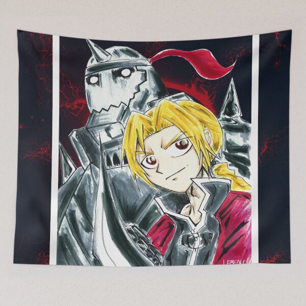 Item preview, fullmetal alchemist elric brotherhood anime sketch designed and sold by jorgelebeau.