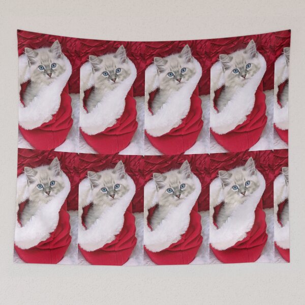 Item preview, Ragdoll kitten Christmas designed and sold by Fluffycat2020.