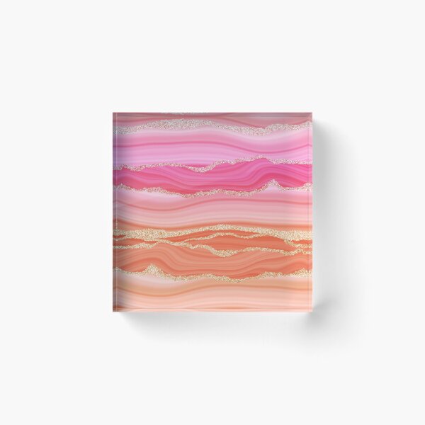 Item preview, Blush Pink Faux Marble Stripes With Gold Glamour Veins designed and sold by MysticMarble.
