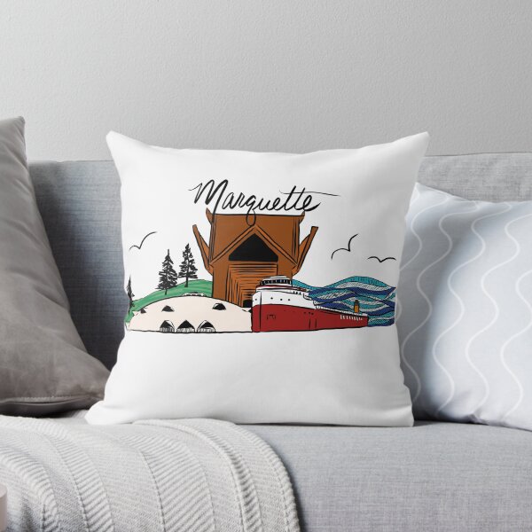 Marquette, Michigan Throw Pillow