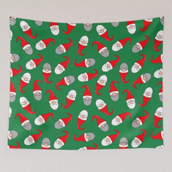 Item preview, tomte Swedish christmas gnomes on green designed and sold by B0red.