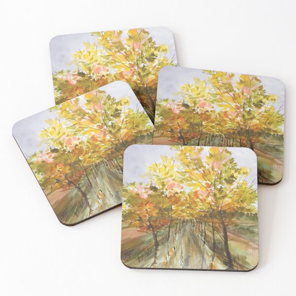 Item preview, Abstract Autumn Trees, Watercolor sketch designed and sold by SoupSouka.