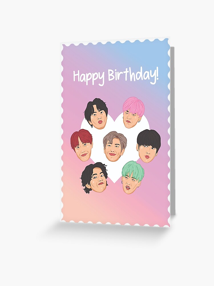 Jin Birthday Card Jin BTS Card Jin Card Bts Birthday 