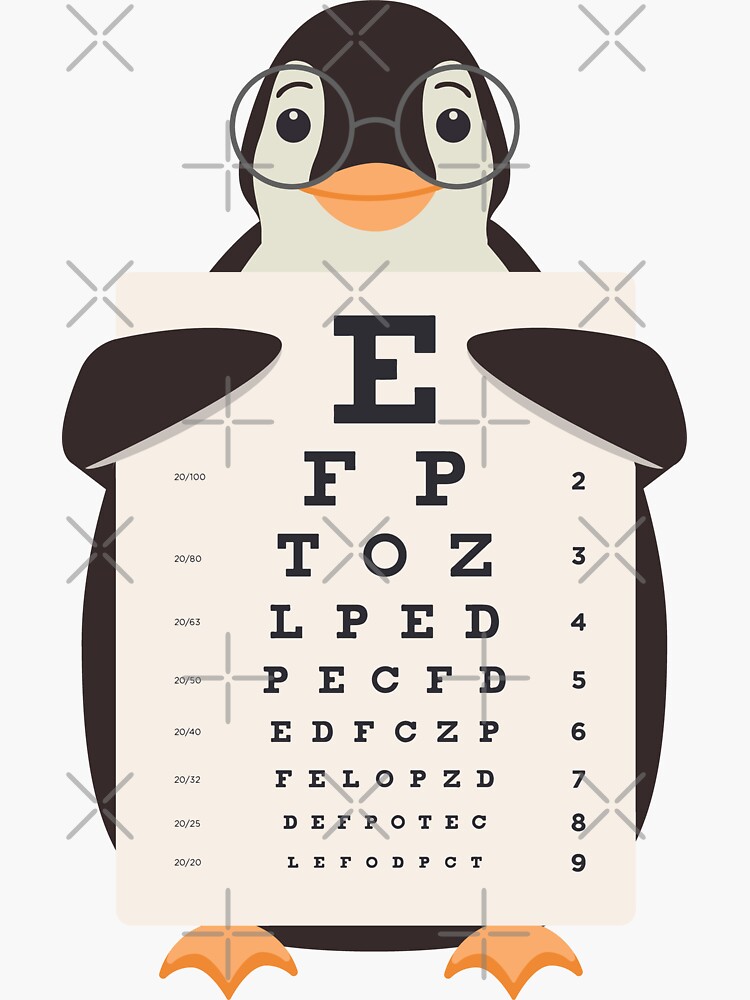 penguin-eye-chart-sticker-for-sale-by-aliisik-redbubble