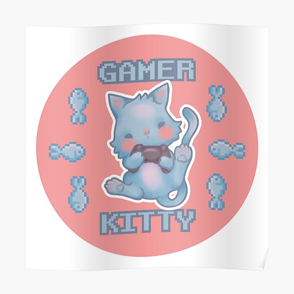 Gamer Kitty Poster
