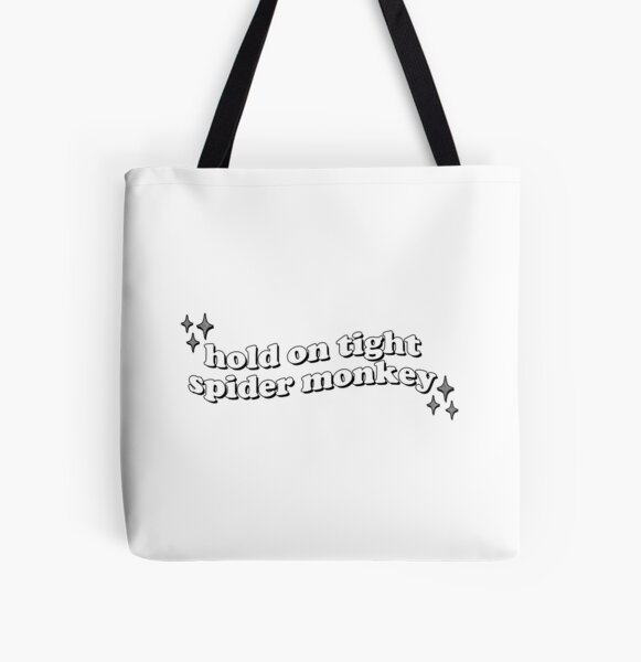 hold on tight spider monkey All Over Print Tote Bag