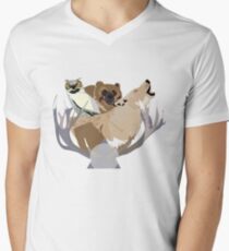 Forest Animals Men's V-Neck T-Shirt