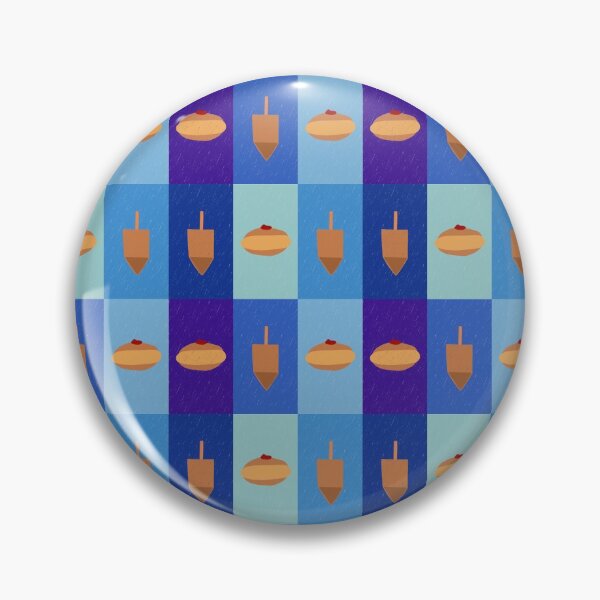 Item preview, D&D - Doughnuts and Dreidels Blue Grid designed and sold by TillaCrowne.