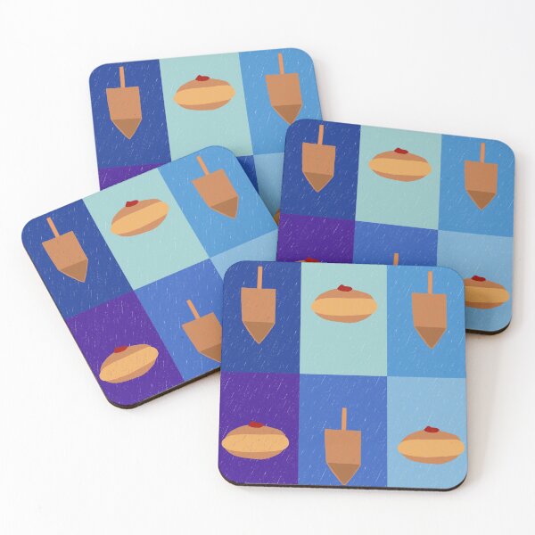 Item preview, D&D - Doughnuts and Dreidels Blue Grid designed and sold by TillaCrowne.