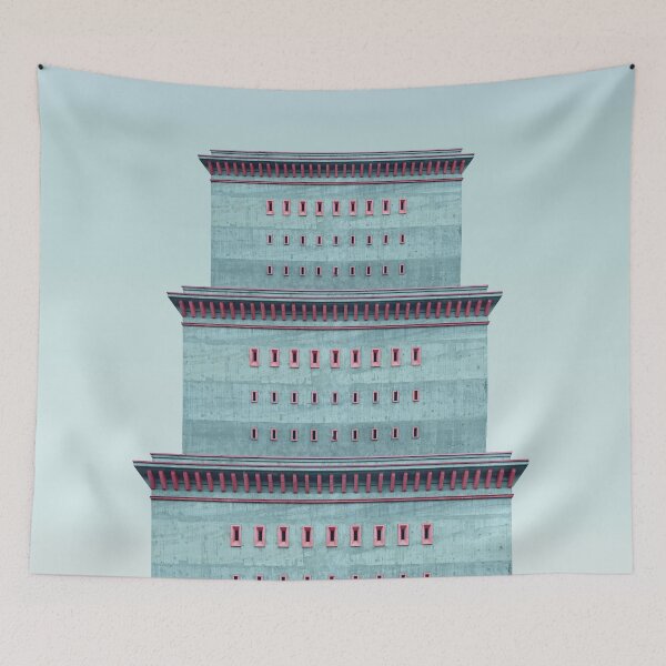 Item preview, Block Skytree Baby blue designed and sold by SnarkyDoodles.
