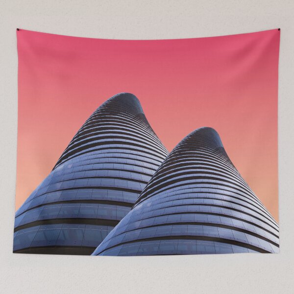 Item preview, Block Skytree Blood Sunset designed and sold by SnarkyDoodles.
