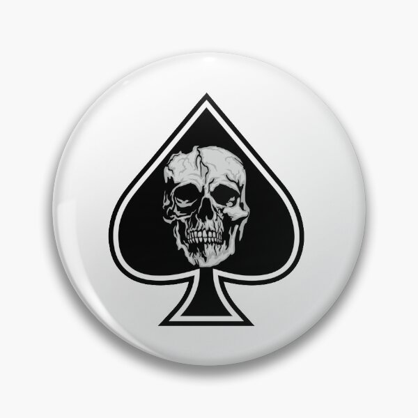Item preview, Playing card, ace of spades with skull designed and sold by teemix.