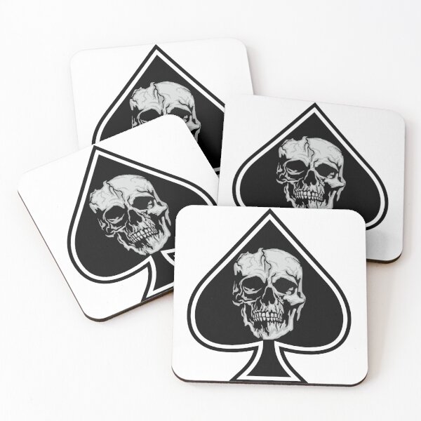 Item preview, Playing card, ace of spades with skull designed and sold by teemix.