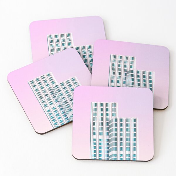 Item preview, Block Skytree Retro Pink designed and sold by SnarkyDoodles.