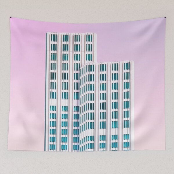 Item preview, Block Skytree Retro Pink designed and sold by SnarkyDoodles.