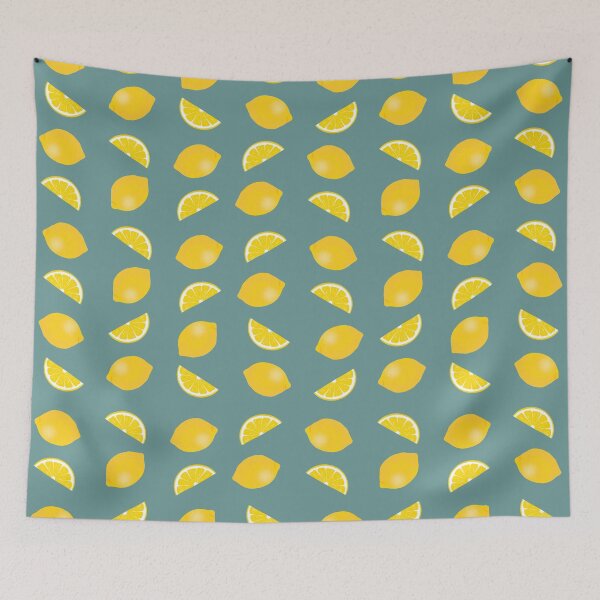 Item preview, Lemon Print - Blue designed and sold by Kittys-Art.
