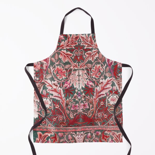 Item preview, ANTIQUE EMBROIDERY WITH CARNATIONS ,LARGE LEAVES AND FLOWERS Red White Pink Floral designed and sold by BulganLumini.