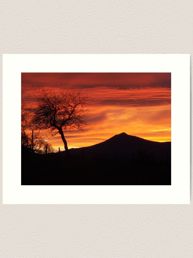 Alternate view of Bennachie sunset Art Print