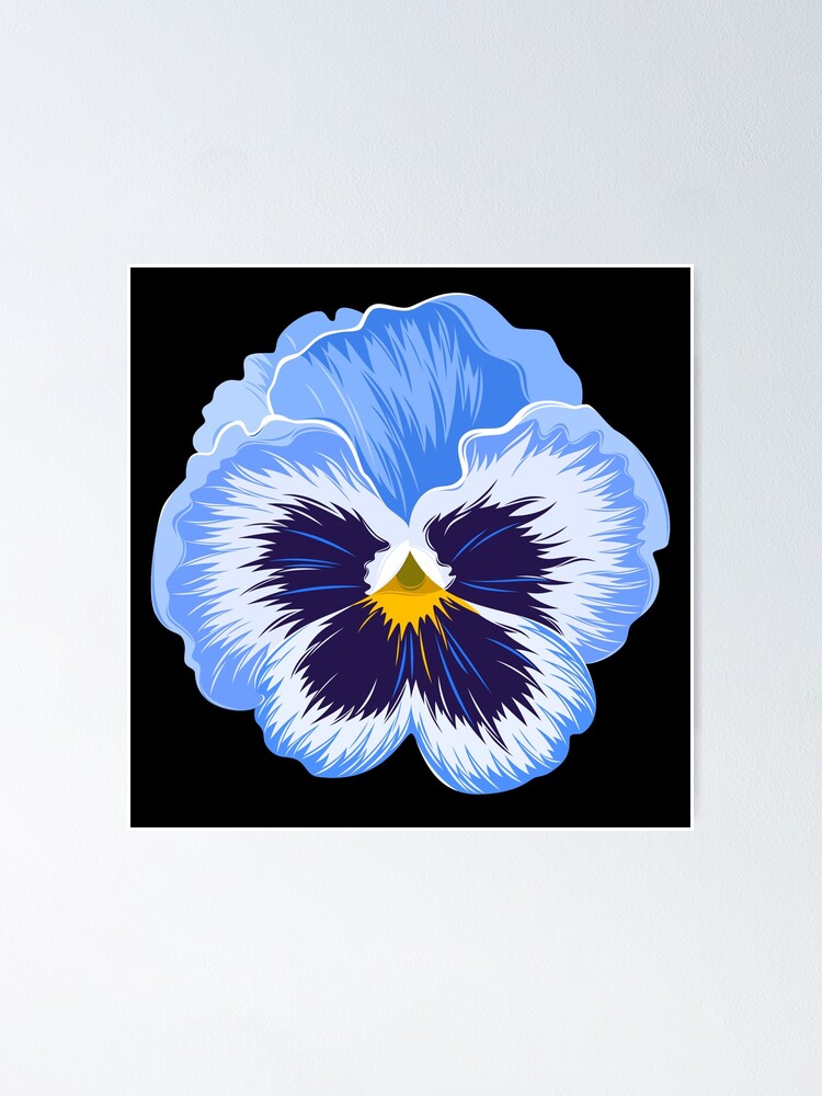Poster « fleur de pensée bleue », par beruc | Redbubble