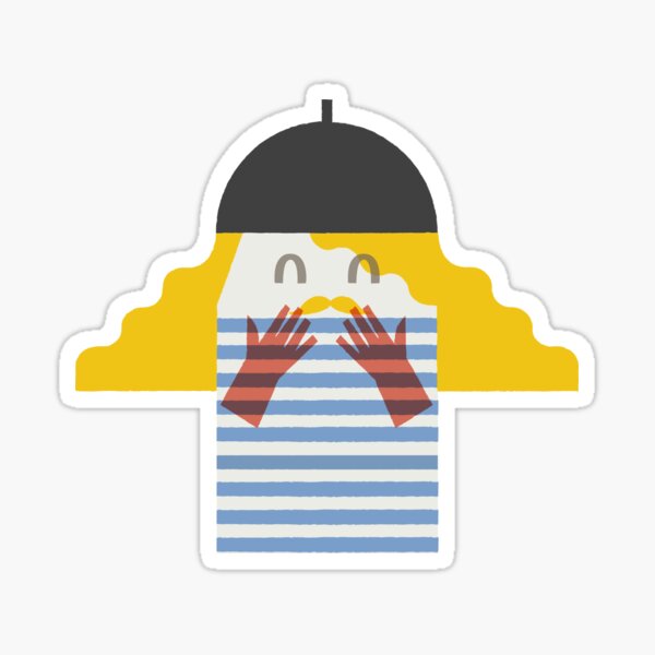 Blond with beret Sticker