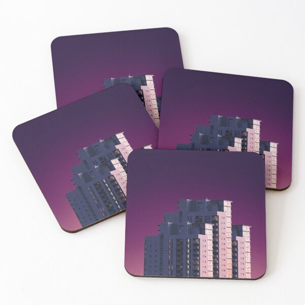 Item preview, Burgundy sundown Block Skytree Retro Pink designed and sold by SnarkyDoodles.