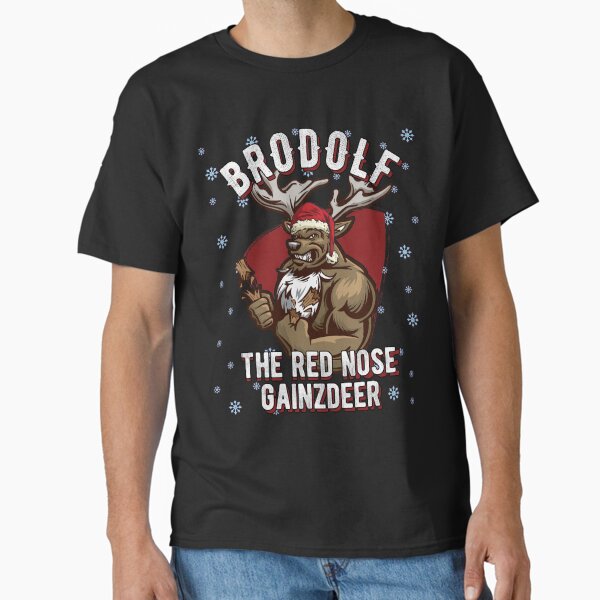 Item preview, Brodolf red nose gainzdeer Christmas Bodybuilding designed and sold by MGO-Design.