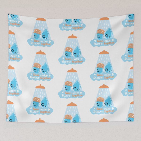 Item preview, Save Water Shower Together - White designed and sold by VicEllisArt.