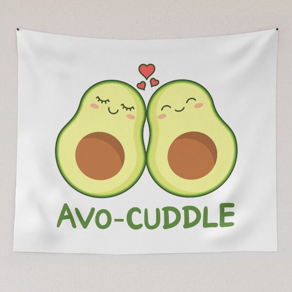 Item preview, Avo-cuddle pun. Two avocados cuddling.  designed and sold by TashaVector.