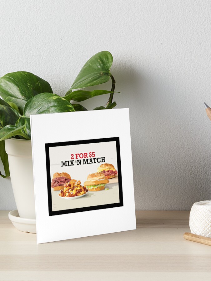 Arby's Menu Art Board Print for Sale by beckahbrooks