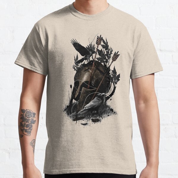 Bohemian Wolf with Autumn Leaves Mens T-Shirt