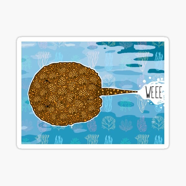 Potamotrigon Rex or Great Freshwater Stingray Sticker