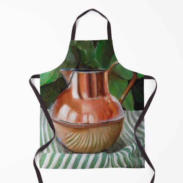 Aperçu de l'œuvre Pichet Antique en Cuivre Philodendron créée et vendue par mary hughes.