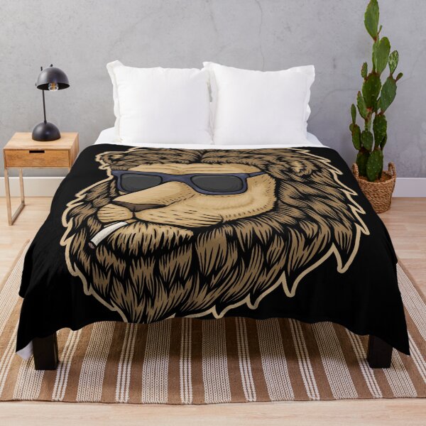 Item preview, Funny lion smoking designed and sold by kalud-zoldyck.