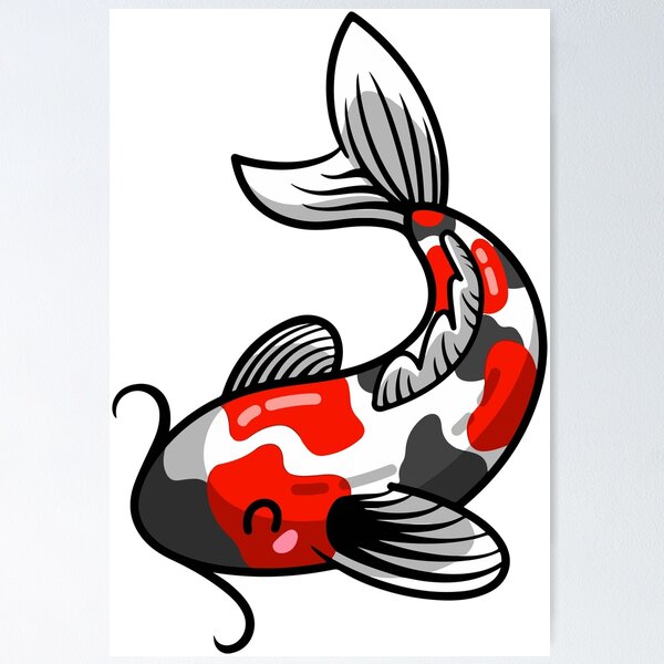 Red & Black Koi Fish Shower Curtain for Sale by PanosTsalig