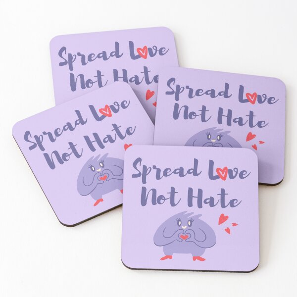 Item preview, Spread Love Not Hate Quote Light Purple designed and sold by fantasticpud.